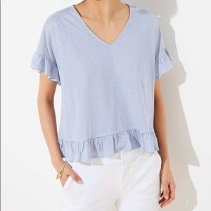 Loft Striped Flutter Shirt